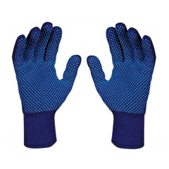 DOTTED HAND GLOVES BLUE